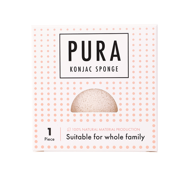 SISTER YOUNG PURA NATURALNA GĄBKA KONJAC DO MYCIA TWARZY WHITE