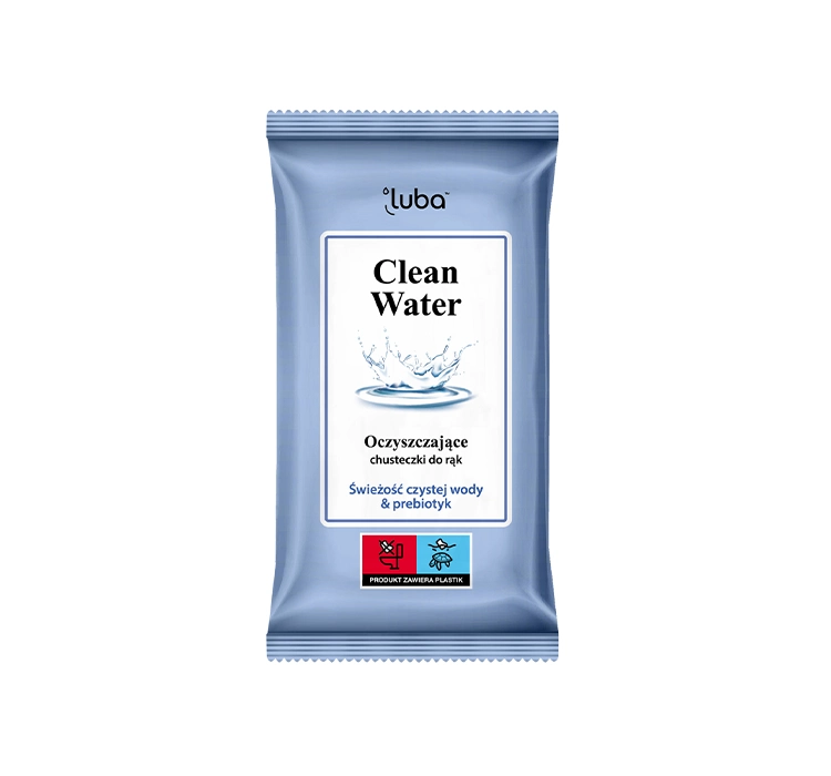 LUBA Clean Water Chusteczki odświeżające do rąk 15 sztuk