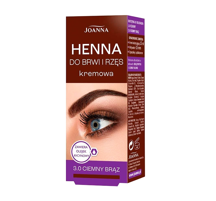 Joanna Henna do brwi i rzęs ciemny brąz 15ml