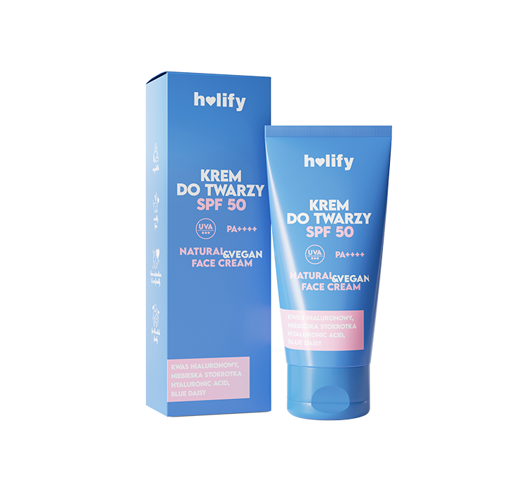Holify, Hialuronowy Krem Do Twarzy, Spf 50, 50 Ml