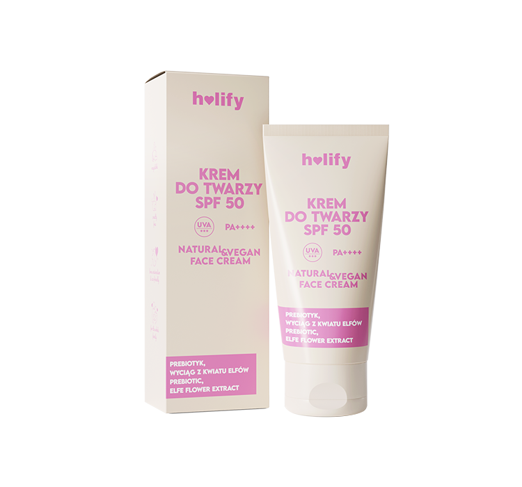 Holify, Prebiotyczny Krem Do Twarzy, Spf 50, 50 Ml