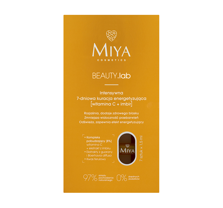 Miya BEAUTY.lab intensywna 7-dniowa kuracja energetyzująca [witamina C + imbir] 7x1.5ml