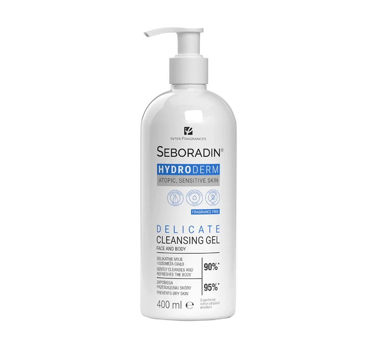 SEBORADIN HYDRODERM DELIKATNY ŻEL DO MYCIA CIAŁA SKÓRA ATOPOWA I WRAŻLIWA 400ML