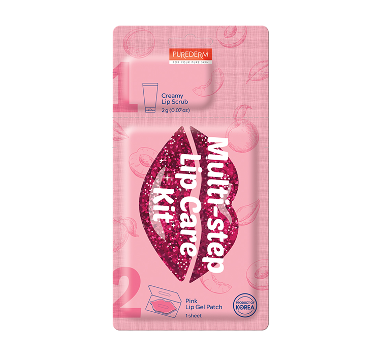 Purederm Dwuetapowa pielęgnacja ust: kremowy peeling i żelowa maseczka 2g+2,3g ADS759