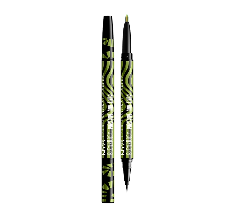 NYX Professional Makeup x Beetlejuice dwustronny eyeliner 03 Black + Green Chrome 0,1g + 0,4ml