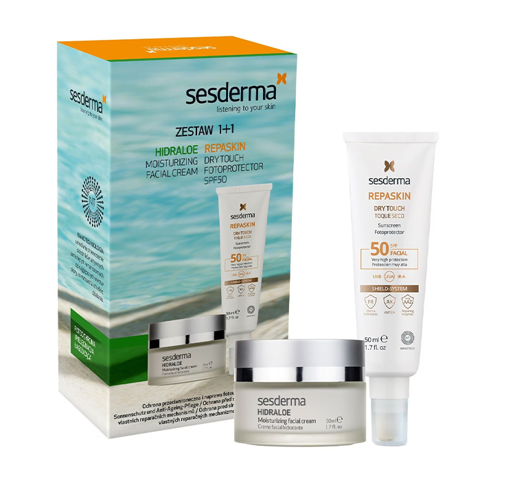 Sesderma Hidraloe krem do twarzy 50 ml Repaskin Silk Touch spf50 50 ml