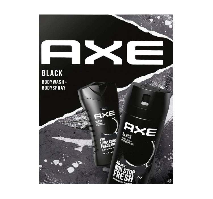 AXE BLACK ZESTAW PREZENTOWY DLA MĘŻCZYZN ŻEL + DEZODORANT W AREOZOLU