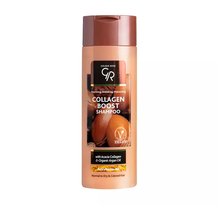 Golden Rose - Collagen Boost Shampoo - Wzmacniający szampon do włosów normalnych, suchych i farbowanych - 430 ml