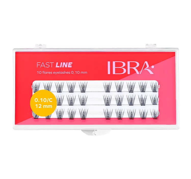 Ibra - FAST LINE - 10 Flares Eyelashes - Kępki sztucznych rzęs - 12 mm