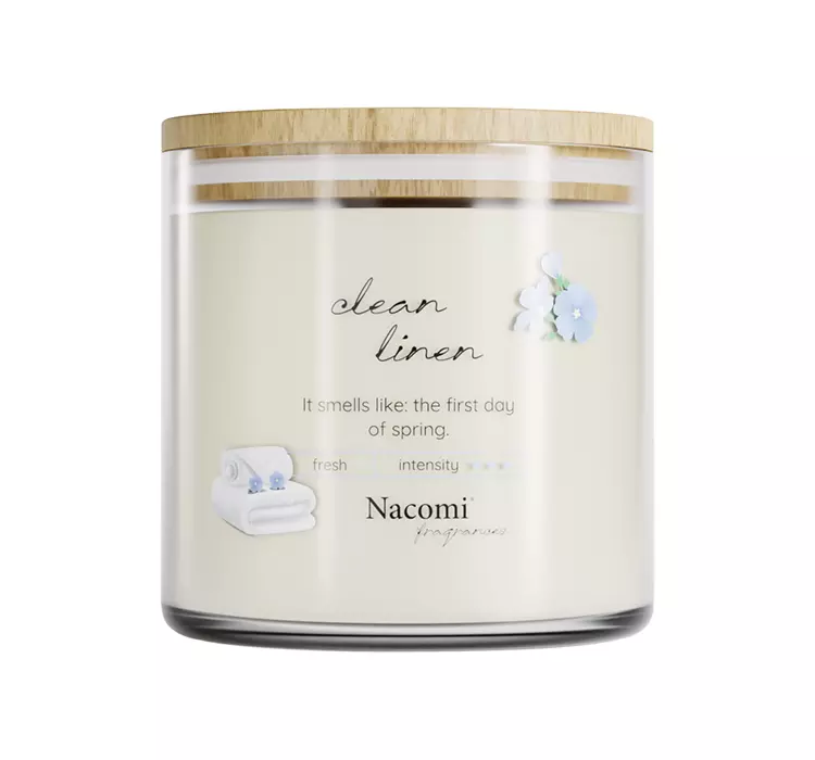 NACOMI FRAGRANCES SOJOWA ŚWIECA ZAPACHOWA CLEAN LINEN 450G
