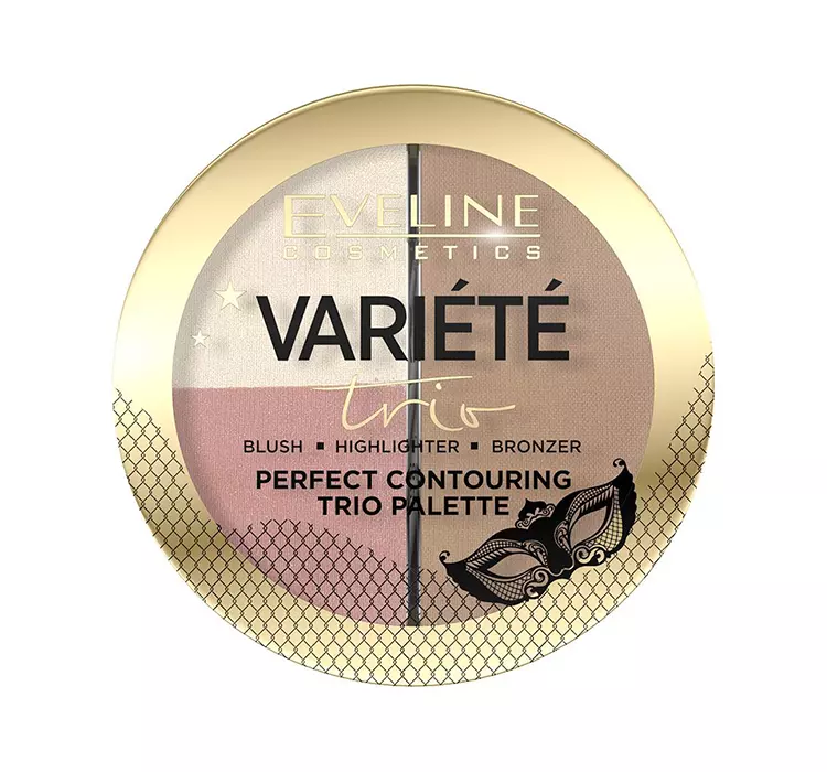 Eveline Cosmetics Paleta do konturowania twarzy Variete, 02 Medium, 10g