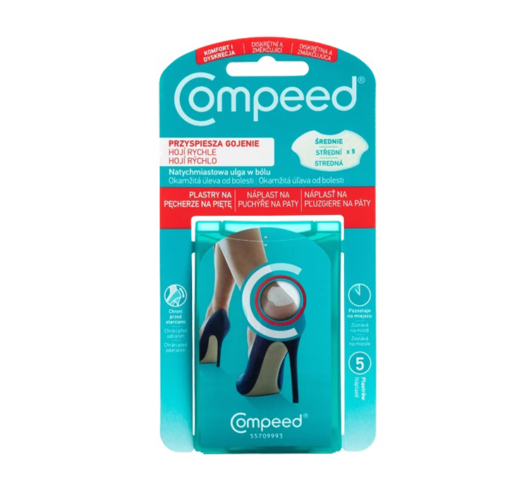 Johnson&Johnson POLAND SP. Z O.O. COMPEED Plastry na pęcherze na piętach 5 sztuk