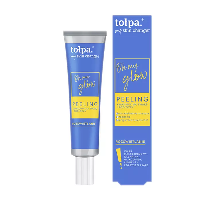 Tołpa My Skin Changer Rozświetlający peeling kwasowy na twarz i pod oczy 40 ml