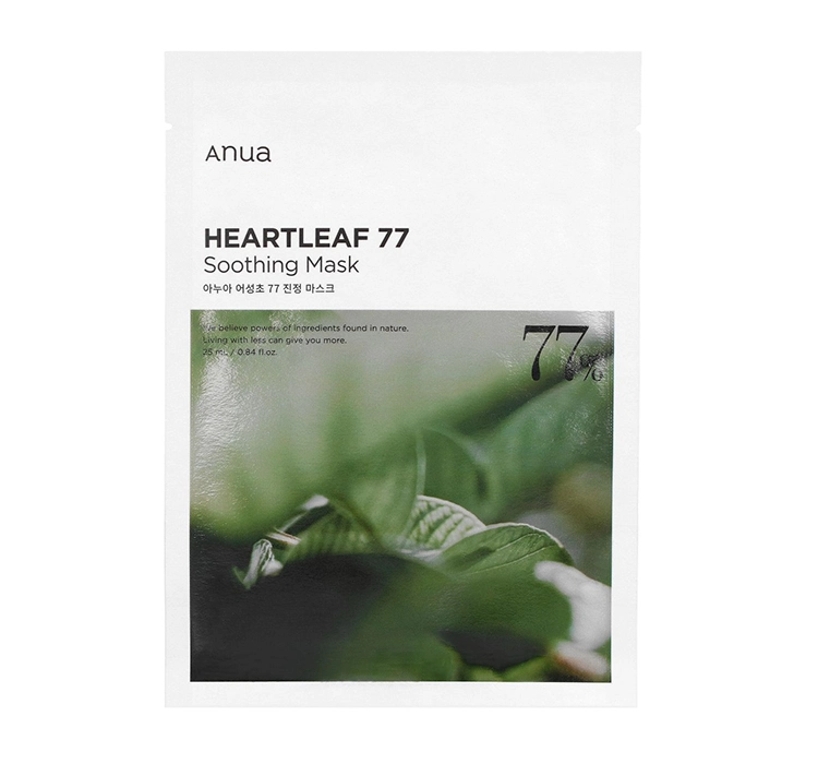 Anua Heartleaf, 77% Soothing Sheet Mask, Maseczka Do Twarzy, 25ml