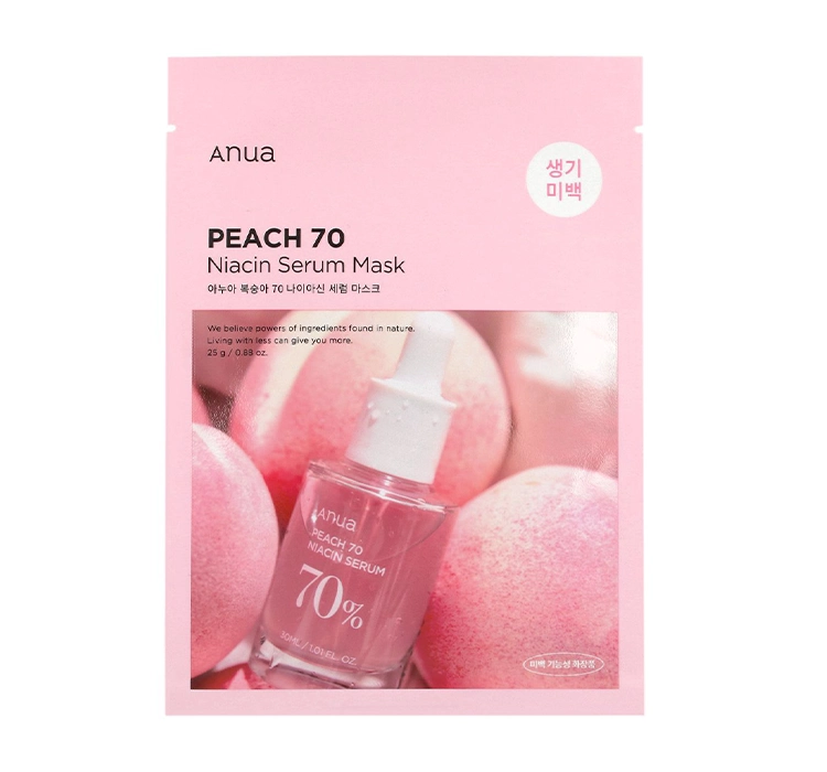 Anua Peach 70 rozjaśniająco-ujędrniająca maska w płachcie 25g