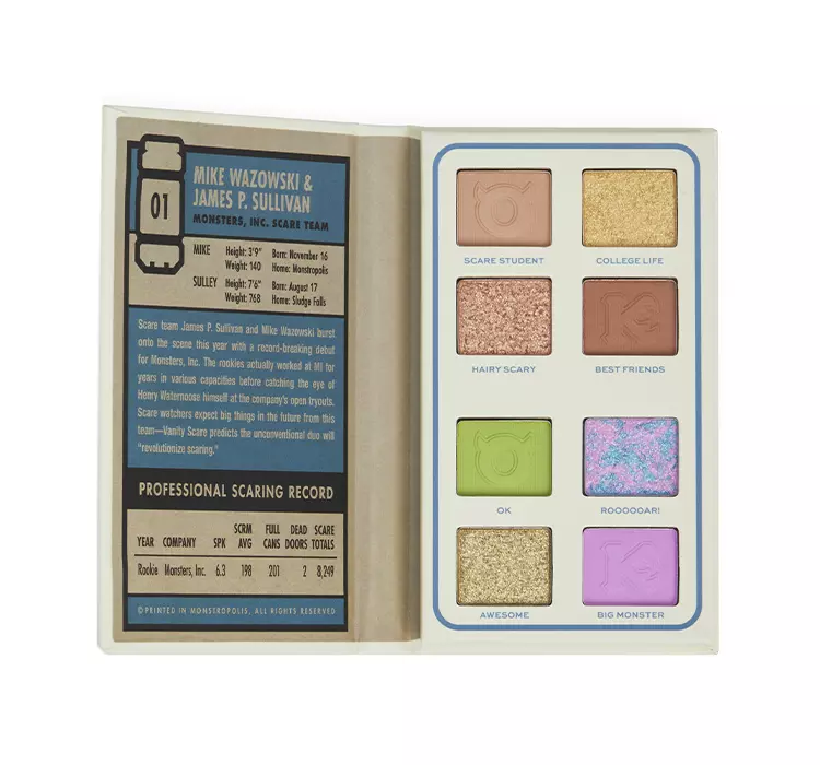 MAKEUP REVOLUTION X MONSTERS UNIVERSITY PALETA CIENI DO POWIEK ROOKIES OF THE YEAR 4,4G