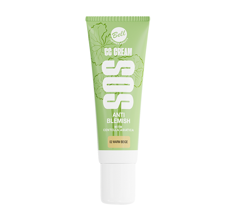 BELL SOS KREM CC Z WĄKROTĄ AZJATYCKĄ 02 WARM BEIGE 20G