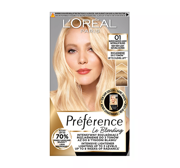 Preference Farba do włosów 01 Bardzo Bardzo Jasny Naturalny Blond