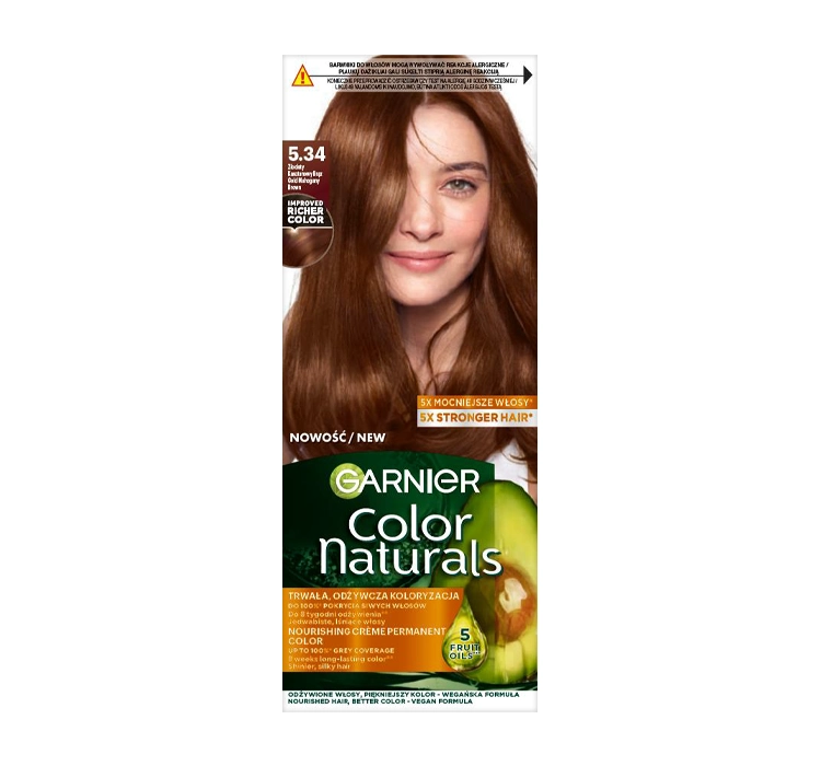 GARNIER Color Naturals Farba Do Włosów 5.34 Złocisty Brąz