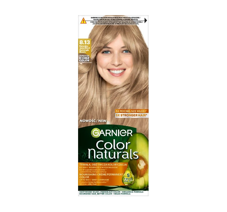 GARNIER Color Naturals Farba Do Włosów 8.13 Naturalny Lekki Blond