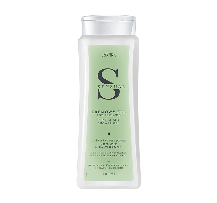 JOANNA Sensual Kremowy Żel pod prysznic - Konopie & Panthenol 500ml