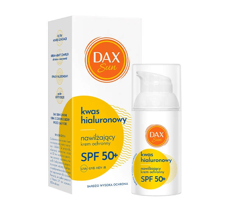 DAX Sun Nawilżający krem ochronny z kwasem hialuronowym SPF 50+ 30 ml