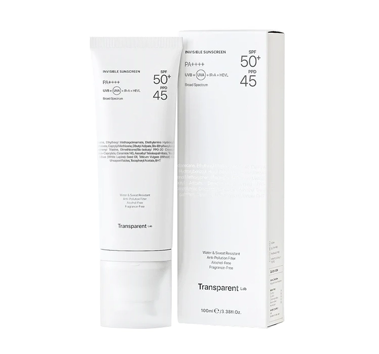 Transparent Lab SPF50+ Invisible - Niewidoczny krem przeciwsłoneczny 100ml