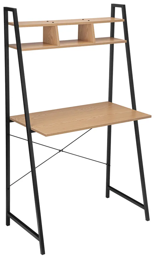 Biurko metalowe z nadstawką modern pine D5-T54