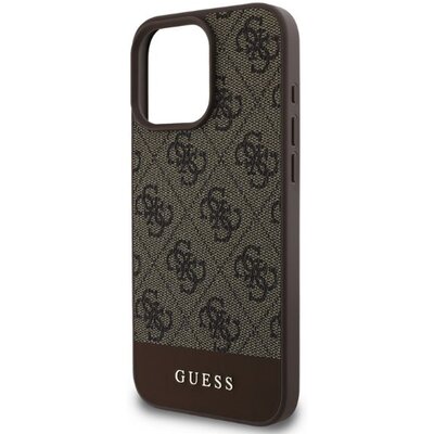 Etui GUESS 4G Bottom Stripe do Apple iPhone 16 Pro Max Brązowy