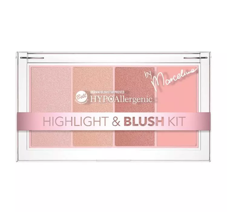 BELL Bell Hypoallergenic Highlight & Blush Kit Zestaw rozświetlaczy i różu 20g 837442