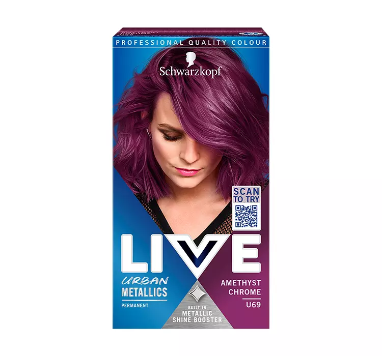 Schwarzkopf LIVE URBAN METALLICS trwała farba do włosów U69 Amethyst Chrome