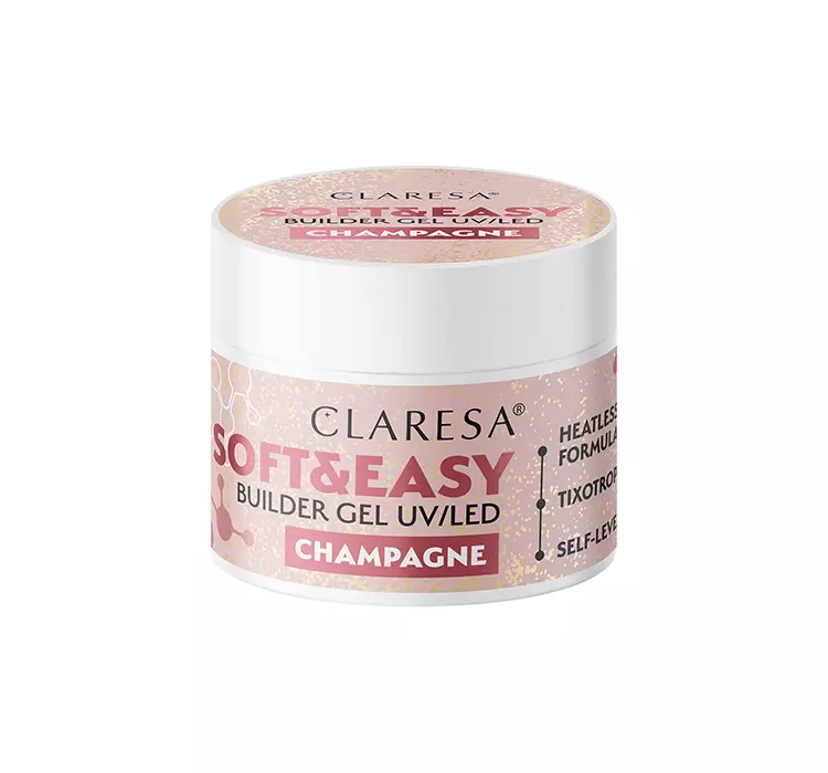 Claresa, Żel budujący, SOFT&EASY BUILDER GEL CHAMPAGNE, 12g