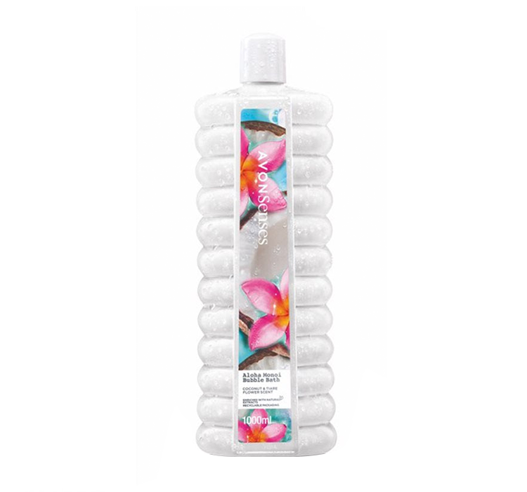 AVON SENSES BUBBLE BATH PŁYN DO KĄPIELI ALOHA MONOI 1000ML