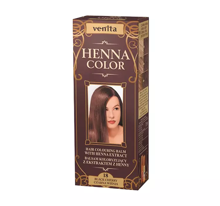 Venita Henna Color Tuba Ziołowy Balsam Koloryzujący 18 Czarna Wiśnia