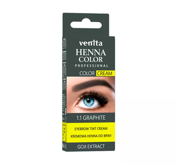 Venita Henna Color Cream henna do brwi i rzęs w kremie 1.1 Grafit 30g