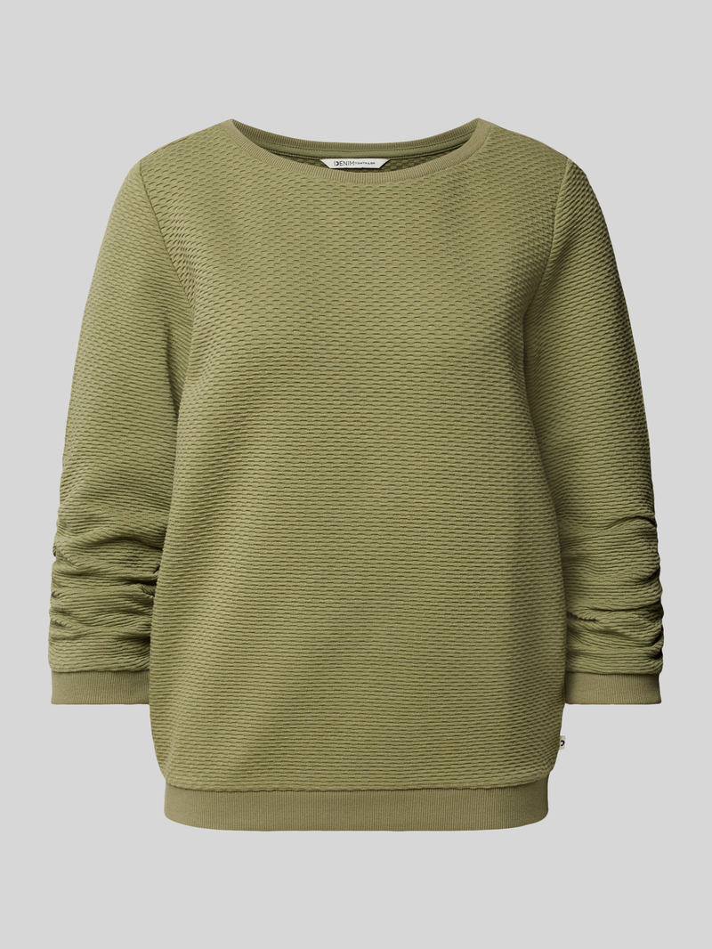 Bluza taliowana z elastycznym, fakturowanym wzorem