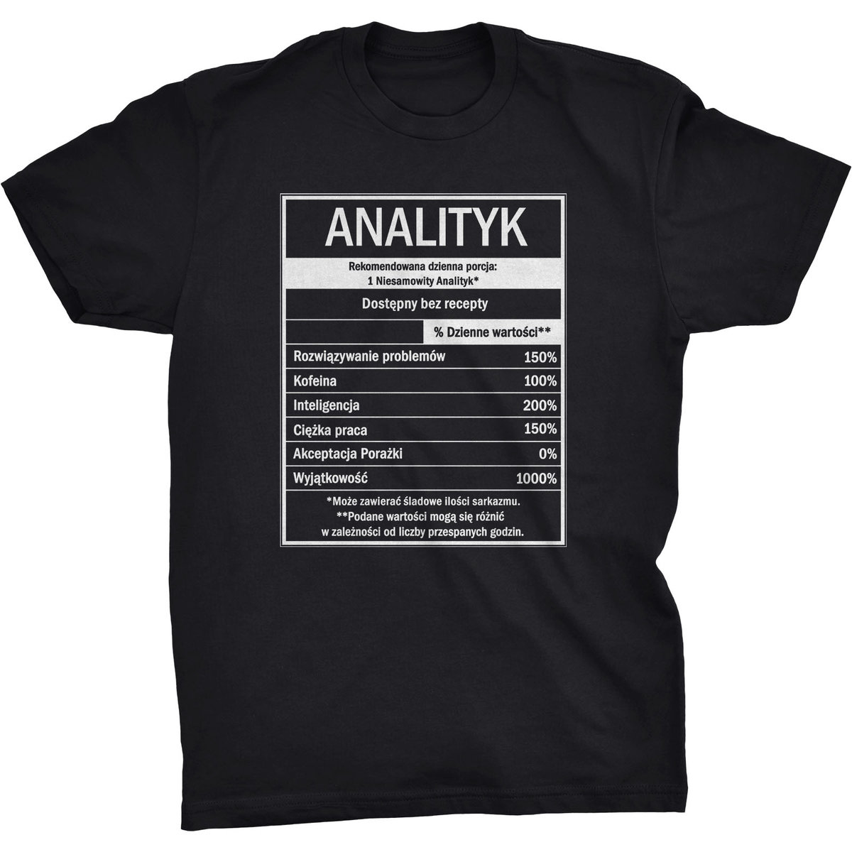 Etykieta GDA Analityk Koszulka Dla Analityka