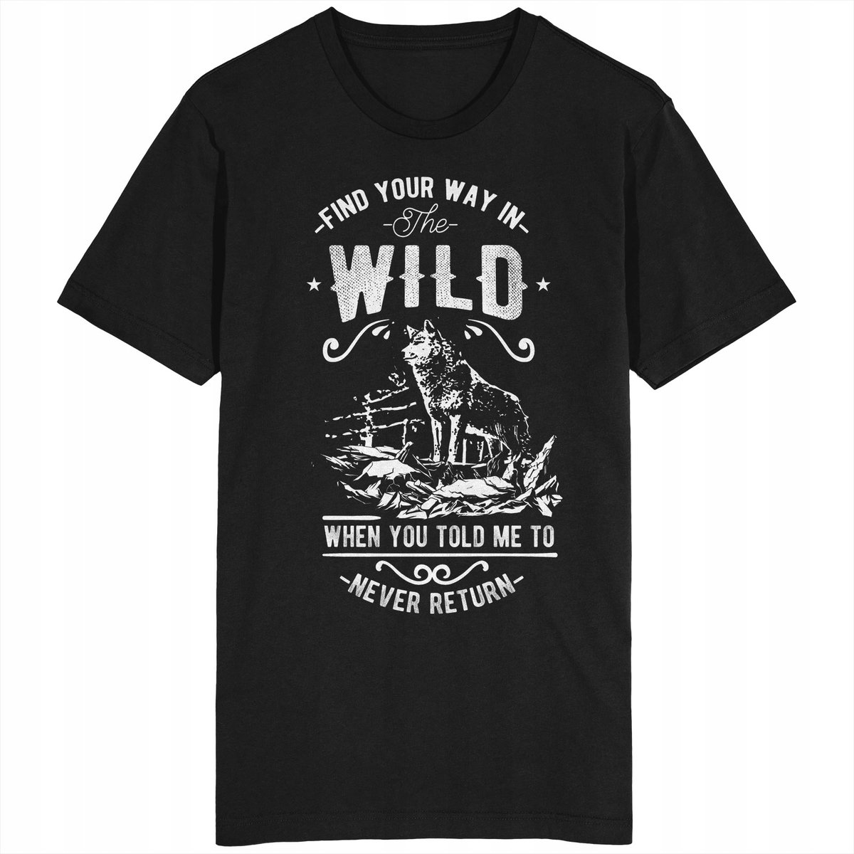 Way In The Wild Koszulka Wilk Natura Las Zwierzęta