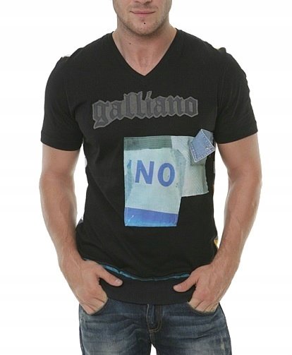 GALLIANO ORYGINALNY T-SHIRT MĘSKI ROZMIAR XL