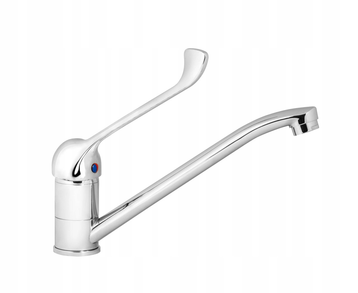 Bateria zlewozmywakowa kuchenna stojąca Atut z uchwytem łokciowym