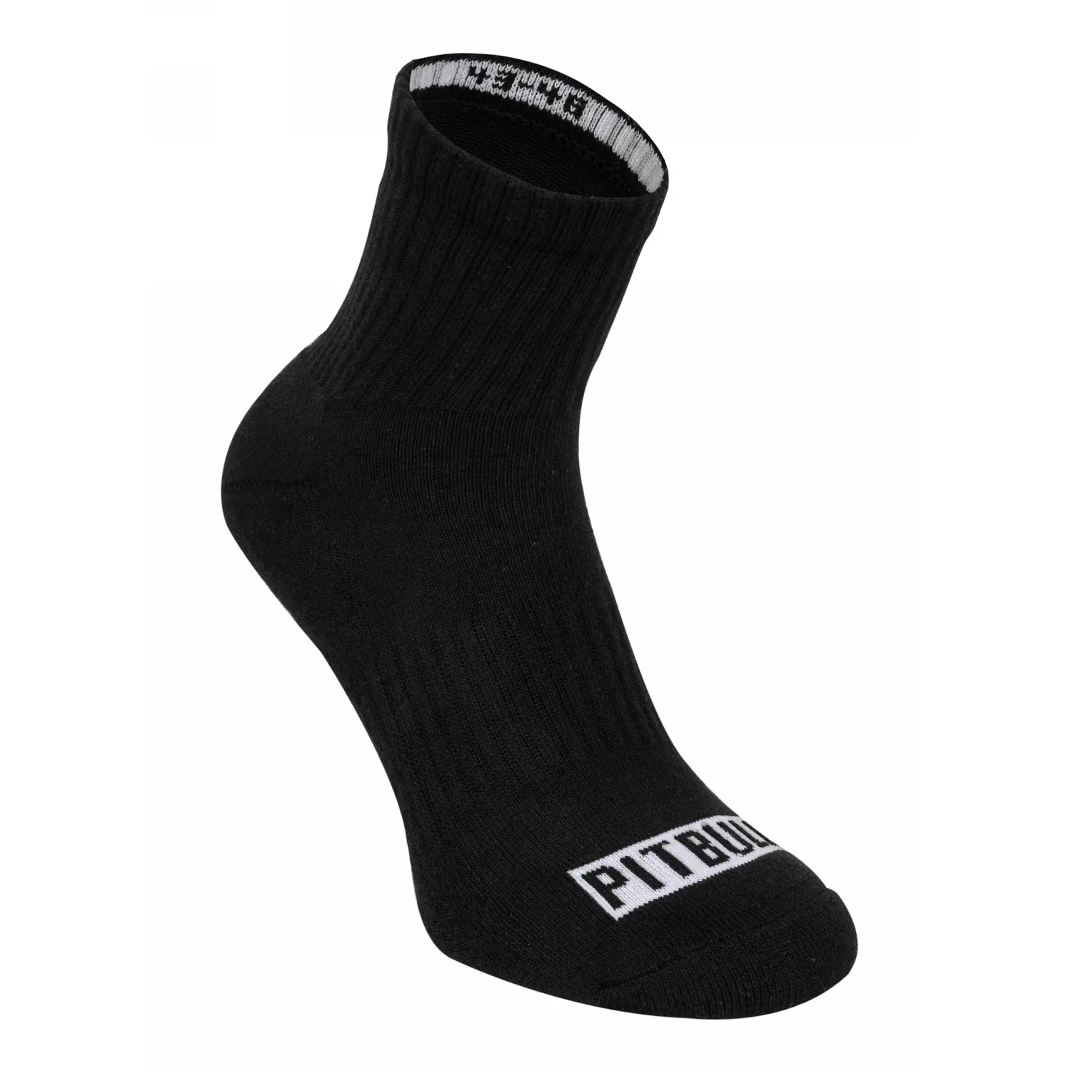 Skarpetki Pit Bull High Ankle Pitbull grube (3-pak) - Czarne 43/46