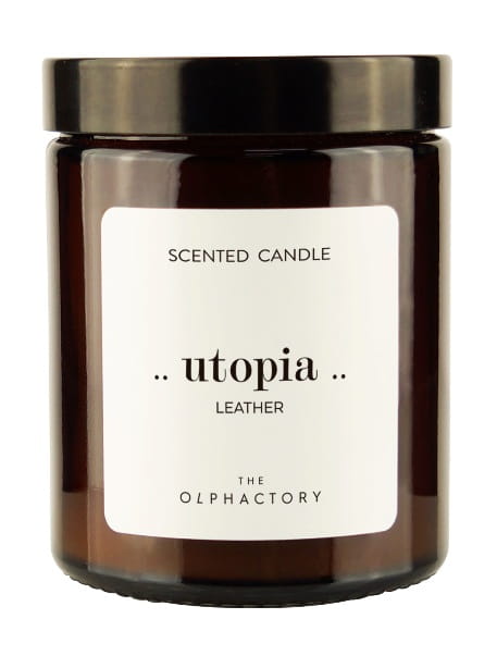 Świeca zapachowa perfumowana - The Olphactory - .. utopia .. - Leather - 135g