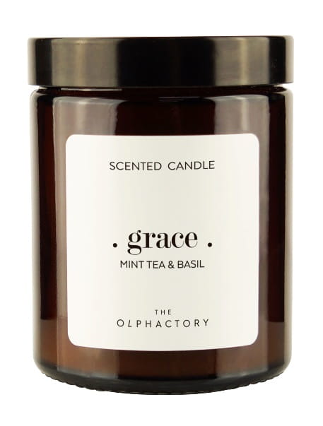Świeca zapachowa perfumowana - The Olphactory - . grace . - Mint Tea & Basil - 135g