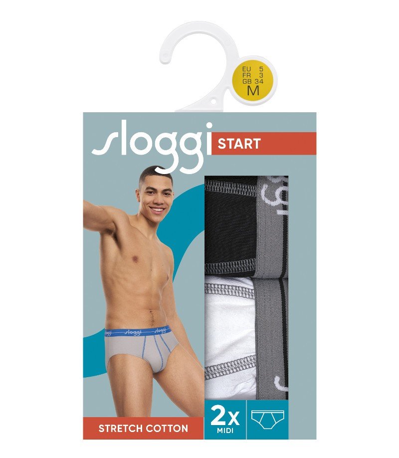 Sloggi Men, 2 x Majtki męskie sloggi men Start Midi C2P box, rozmiar XL