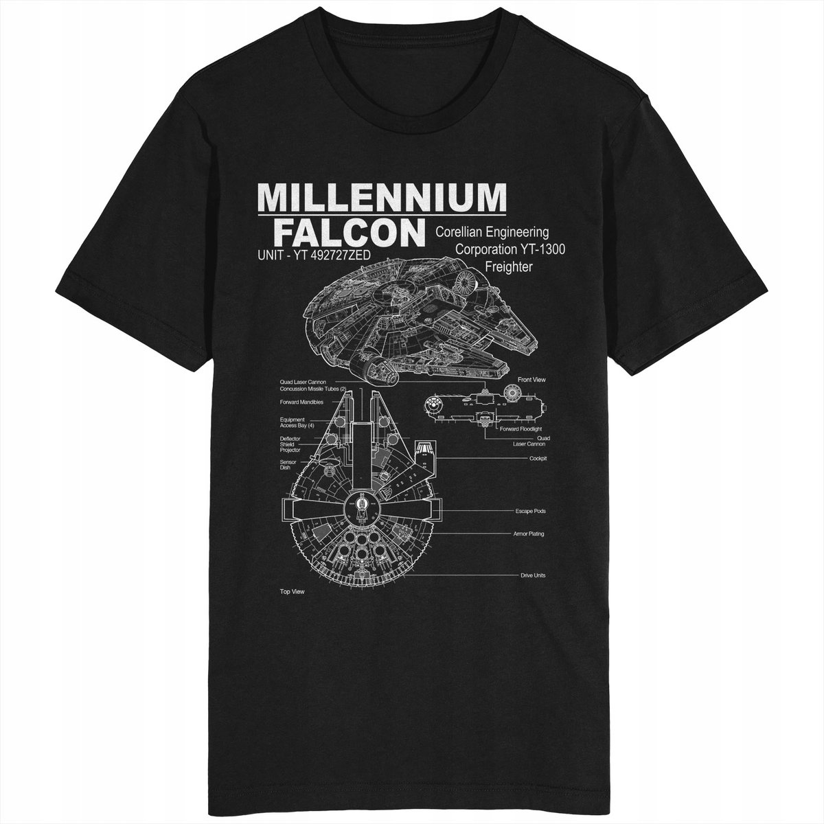 Millennium Falcon Projekt Koszulka Star Wars Solo