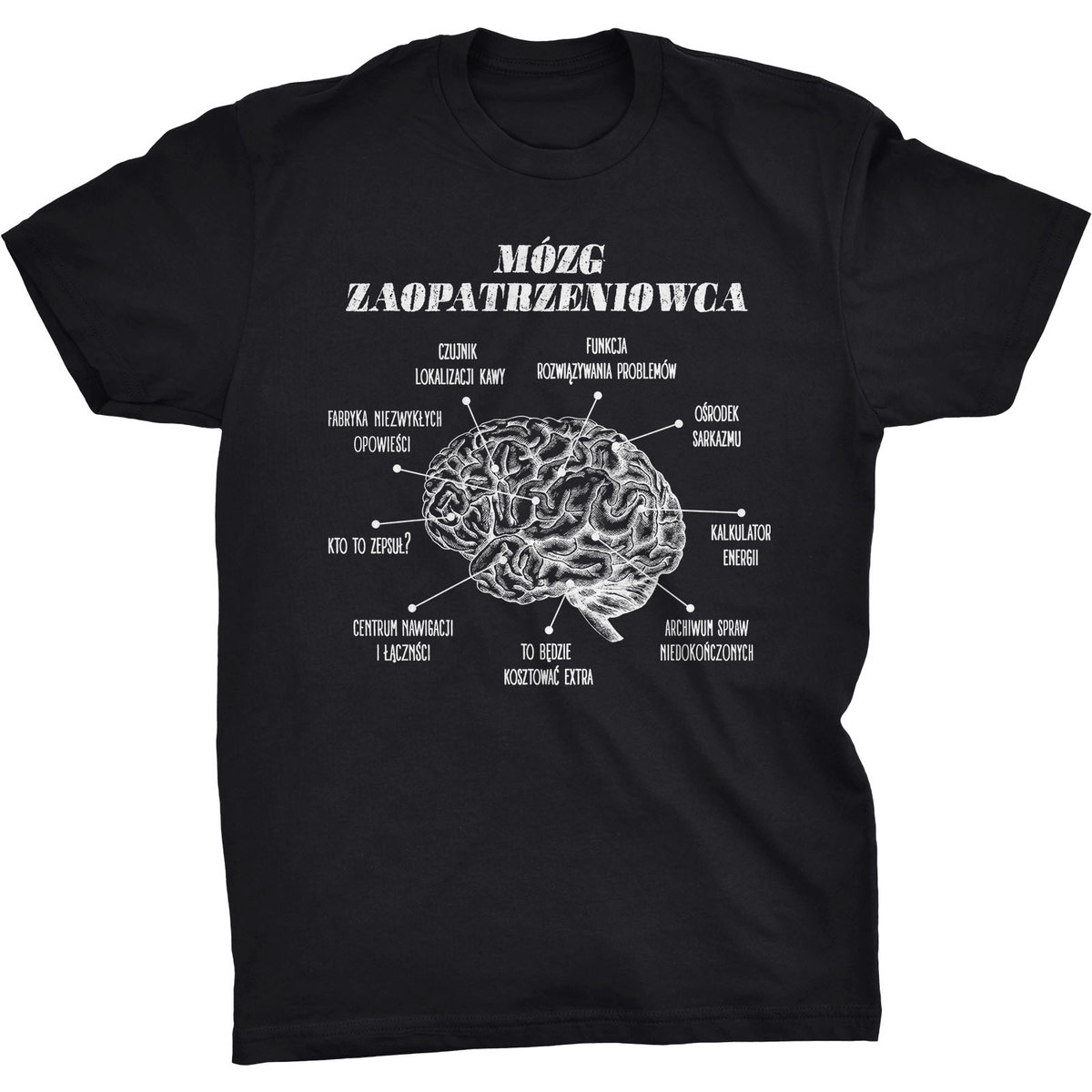 Koszulka T-shirt Mózg Zaopatrzeniowca Śmieszny Prezent na Święta Urodziny