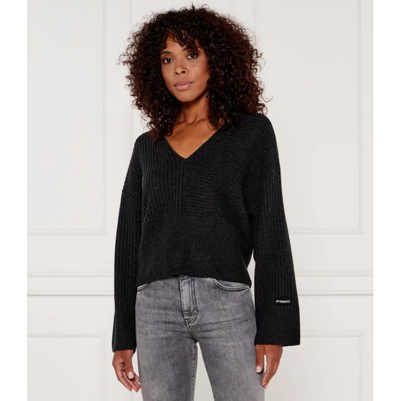 Pinko Wełniany sweter APHRODITE GIANT | Loose fit | z dodatkiem kaszmiru