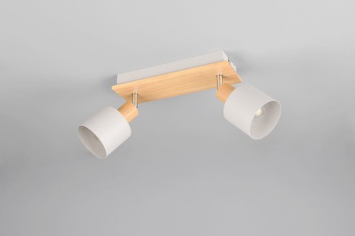 Shanti lampa sufitowa (spot) 2xE14 szara/jasne drewno 862700276