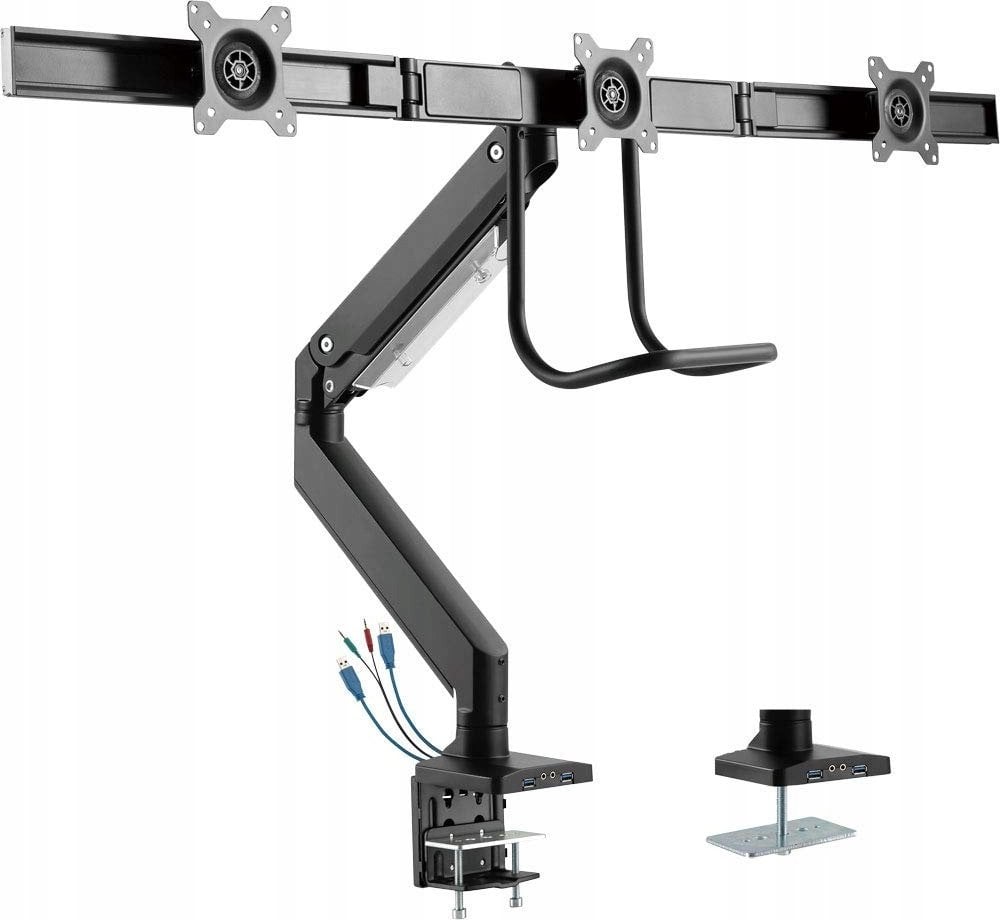 InLine InLine® Desktop mount with lifter and USB 3.0, movable, for 3 Displays up to 27