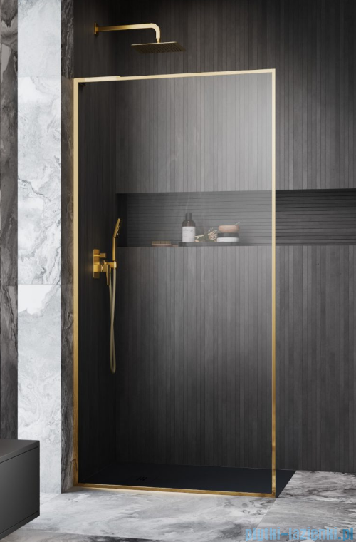 Radaway Modo F SL Gold II kabina Walk-in 60x216cm lewa szkło przejrzyste 10419064-09-01L